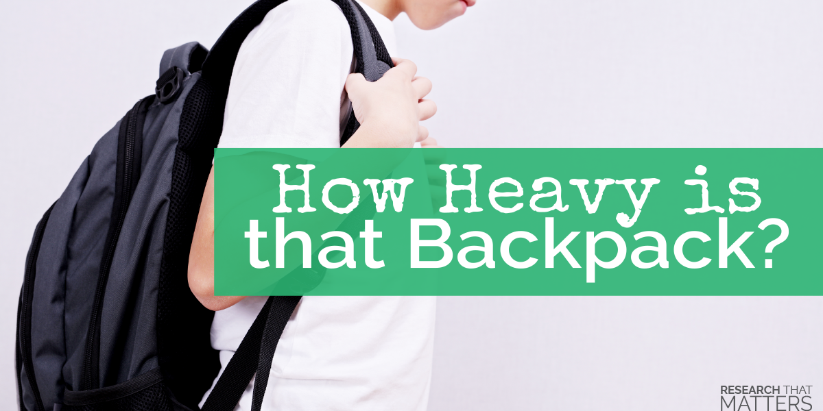 How Heavy is That Backpack